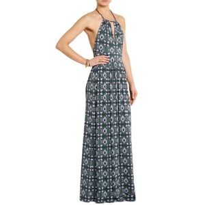 Tory Burch Laguna Printed Halter Stretch-jersey Maxi Dress